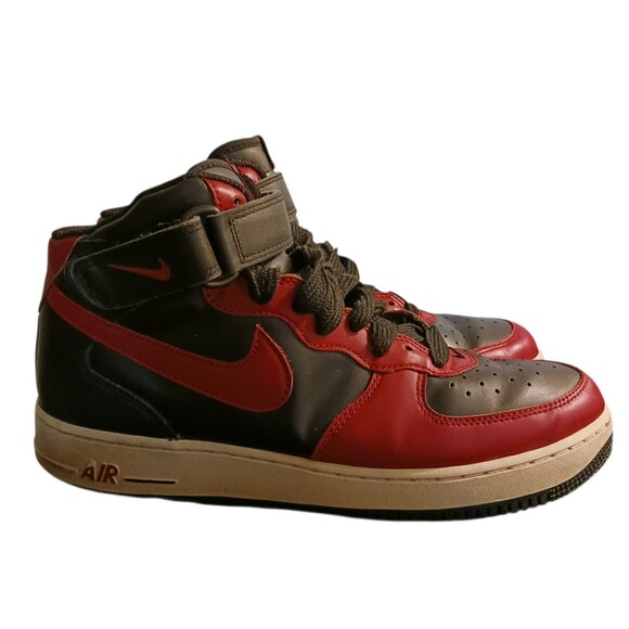 Nike Other - Air Force 1 (Nike)-(Mid)-(Red/Black)-(Pre-owned)-(Worn Condition)-(Size:11)-$35
